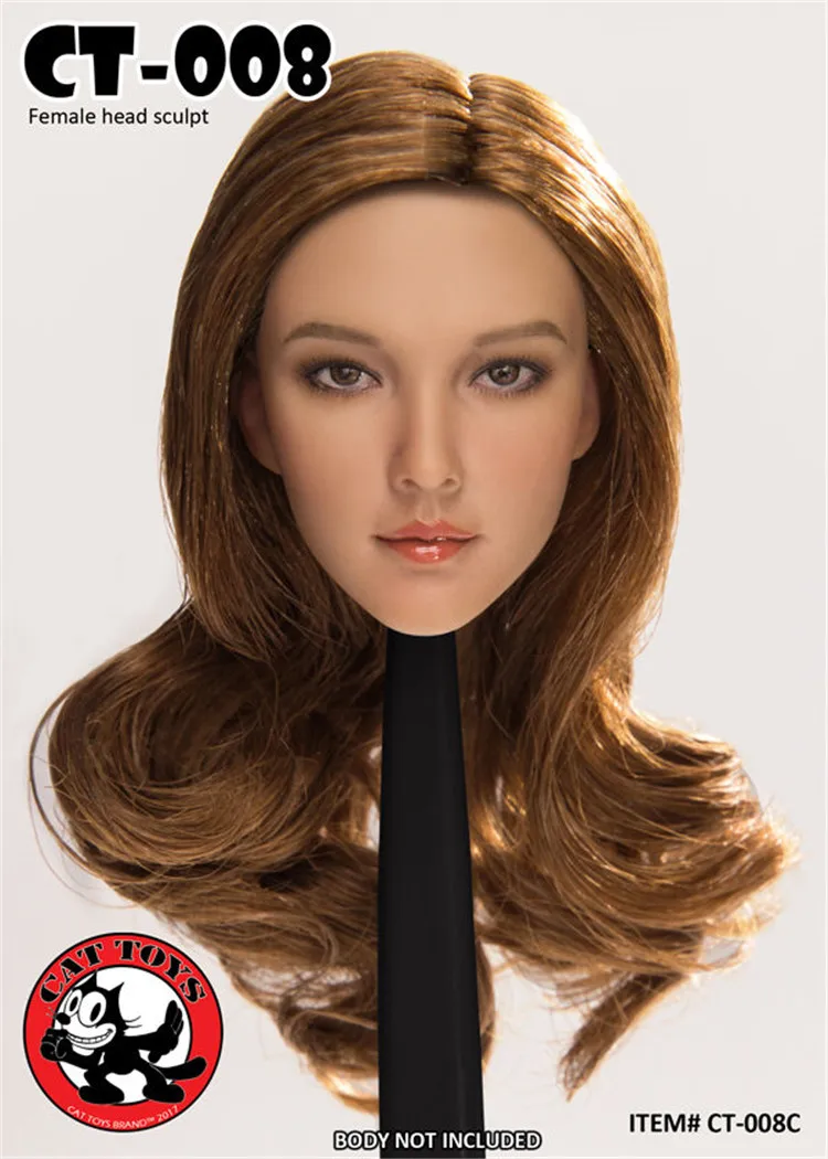 1/6 Scale Asian Female Head Sculpt Model CT008A F 12'' Action Figure Body Gift 