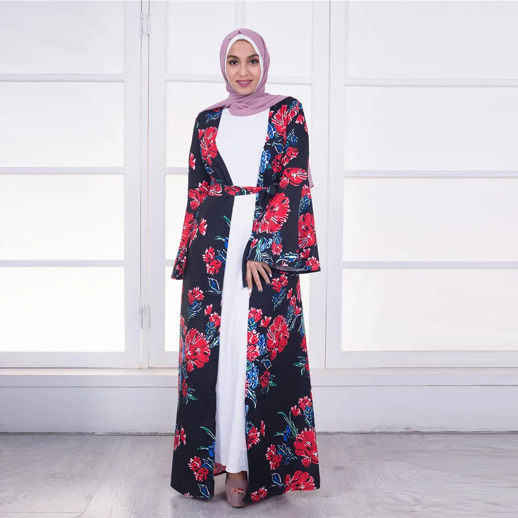 long abaya dress Casual Muslim dress women Floral Printed Long Dress Robe Open Abaya Cardigan Muslim Dubai Robe Gown T411
long abaya dress Casual Muslim dress women Floral Printed Long Dress Robe Open Abaya Cardigan Muslim Dubai Robe Gown T411