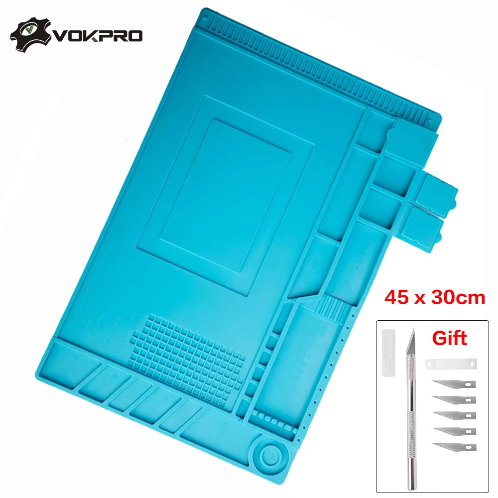45 x 30cm Magnetic Silicone Soldering Mat Insulation Repair Pad For Cellphone Welding Heat Resistant Soldering Station Iron
45 x 30cm Magnetic Silicone Soldering Mat Insulation Repair Pad For Cellphone Welding Heat Resistant Soldering Station Iron