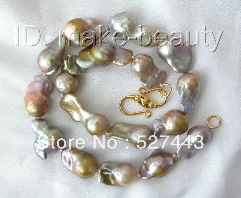 Wholesale free shipping >>stunning big 23mm baroque multicolor reborn keshi freshwater pearl necklace
Wholesale free shipping >>stunning big 23mm baroque multicolor reborn keshi freshwater pearl necklace