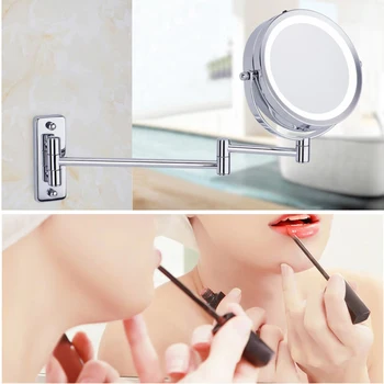 Wall Mounted Makeup Mirror LED Light Two Sided 360 Rotate Mirror 5X Magnification for Bathroom Hot Sale
Wall Mounted Makeup Mirror LED Light Two Sided 360 Rotate Mirror 5X Magnification for Bathroom Hot Sale