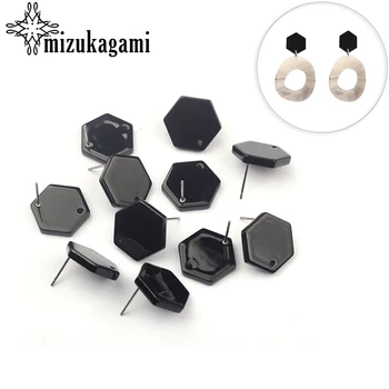 10pcs/lot Acetic Acid Resin Black Geometric Polygon Earrings Connector For DIY Earrings Jewelry Making Finding Accessories
10pcs/lot Acetic Acid Resin Black Geometric Polygon Earrings Connector For DIY Earrings Jewelry Making Finding Accessories