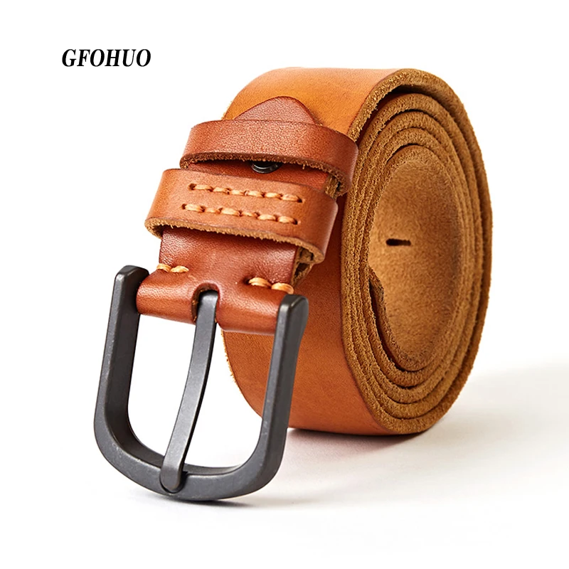 GFOHUO Top Genuine Leather Belts Men Luxury Brand Designer High Quality Military Strap Male Wide Pin Buckle For Jeans
GFOHUO Top Genuine Leather Belts Men Luxury Brand Designer High Quality Military Strap Male Wide Pin Buckle For Jeans