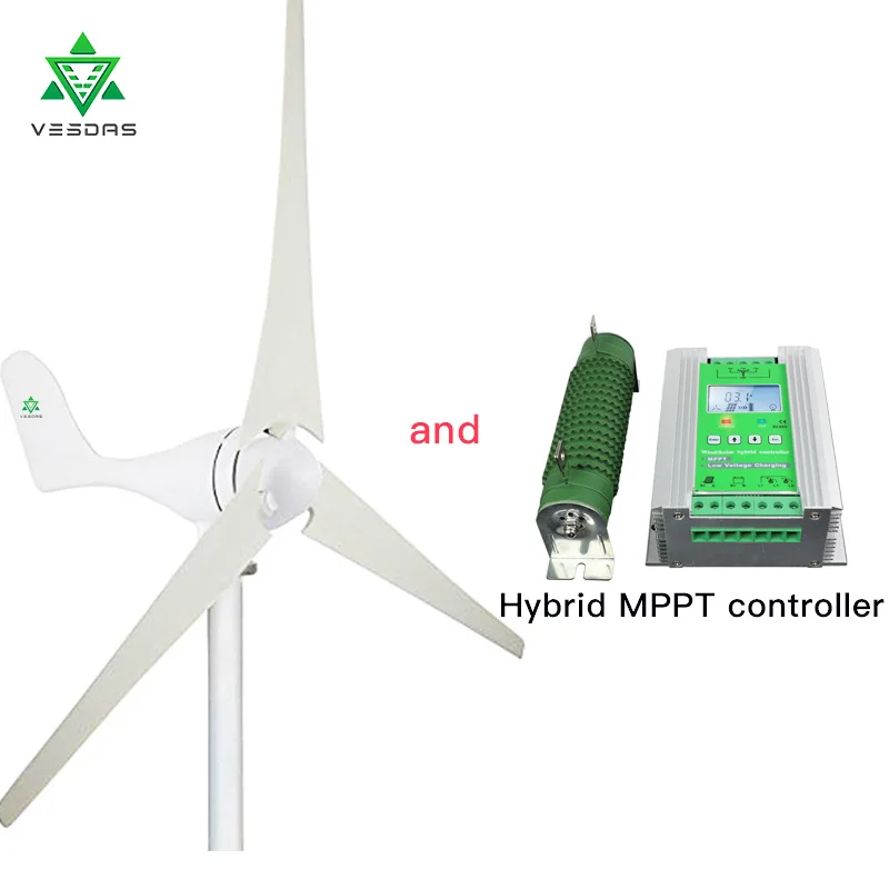 400W 12V/24VAC 3 or 5 Blades Wind Turbine Generator with MPPT Wind Solar Hybrid Controller
400W 12V/24VAC 3 or 5 Blades Wind Turbine Generator with MPPT Wind Solar Hybrid Controller