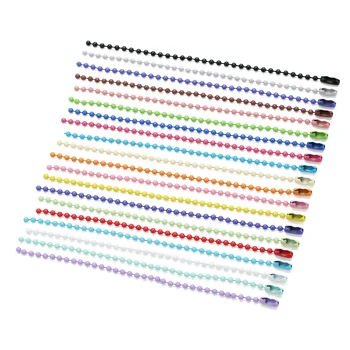 1 Pack Colorful 2.4MM Round Ball Bead Chain 12cm Length Dog Tag Bulk Chain with Connector for DIY Necklace Jewelry Findings
1 Pack Colorful 2.4MM Round Ball Bead Chain 12cm Length Dog Tag Bulk Chain with Connector for DIY Necklace Jewelry Findings