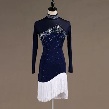 Svitania Latin Dance Dress Women Ladies Long Sleeves Tassel Spandex Rhinestone Bling Dancewear Samba Dance Latin Salsa Dresses
Svitania Latin Dance Dress Women Ladies Long Sleeves Tassel Spandex Rhinestone Bling Dancewear Samba Dance Latin Salsa Dresses