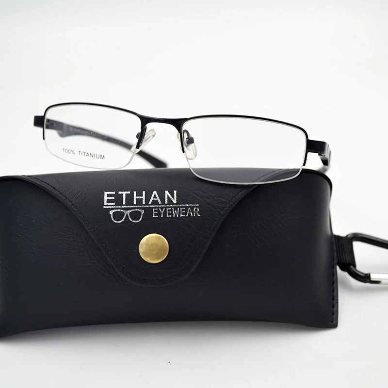 Pure Titanium Half Rim Eyeglasses Frame Men Optical Clear lens Computer Myopia Prescription Eyewear with case R5
Pure Titanium Half Rim Eyeglasses Frame Men Optical Clear lens Computer Myopia Prescription Eyewear with case R5