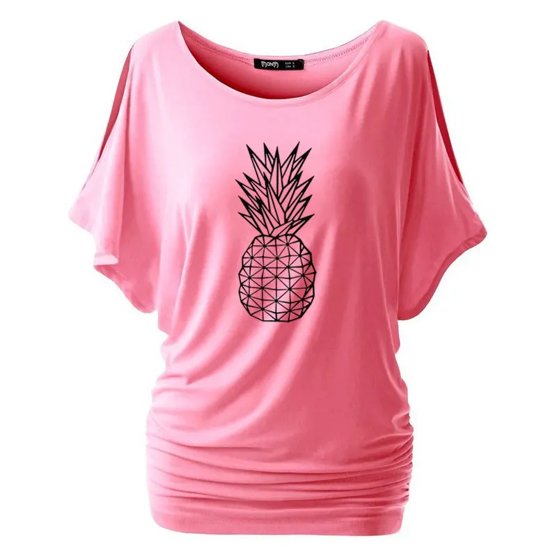 New Women Shirts Pineapple Print T Shirt Cotton O Neck Batwing Short Sleeve Summer T-Shirt Tops Casual Tshirt
New Women Shirts Pineapple Print T Shirt Cotton O Neck Batwing Short Sleeve Summer T-Shirt Tops Casual Tshirt
