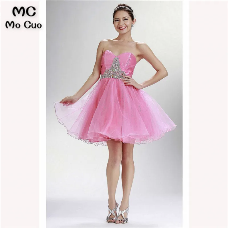 Ball Gown Sweetheart Short Mint Green Tulle Beaded Cocktail Prom Dress4444