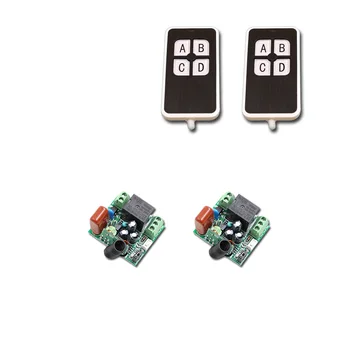 AC220V Wireless Remote Switch 1CH 10A Mini Receiver Board Module Remote Control ON/OFF 2 Receivers & 2x 4 button Transmitters
AC220V Wireless Remote Switch 1CH 10A Mini Receiver Board Module Remote Control ON/OFF 2 Receivers & 2x 4 button Transmitters