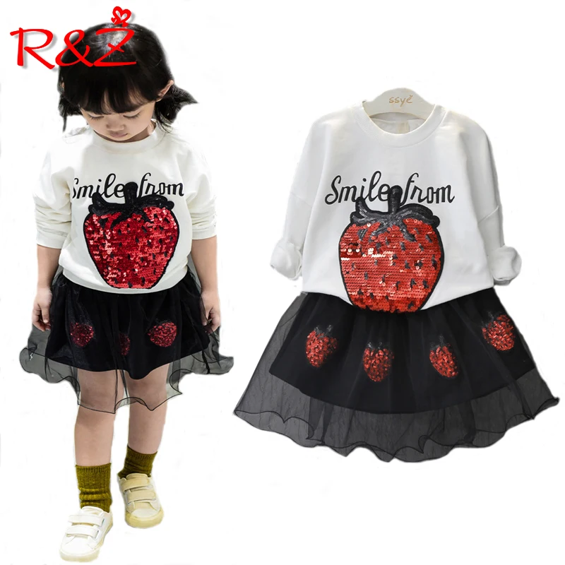 R&Z Girls Set 2019 Spring and Autumn New Letter Cartoon Strawberry Tops Sweater Mesh Skirt Fashion Two-Piece Set
R&Z Girls Set 2019 Spring and Autumn New Letter Cartoon Strawberry Tops Sweater Mesh Skirt Fashion Two-Piece Set