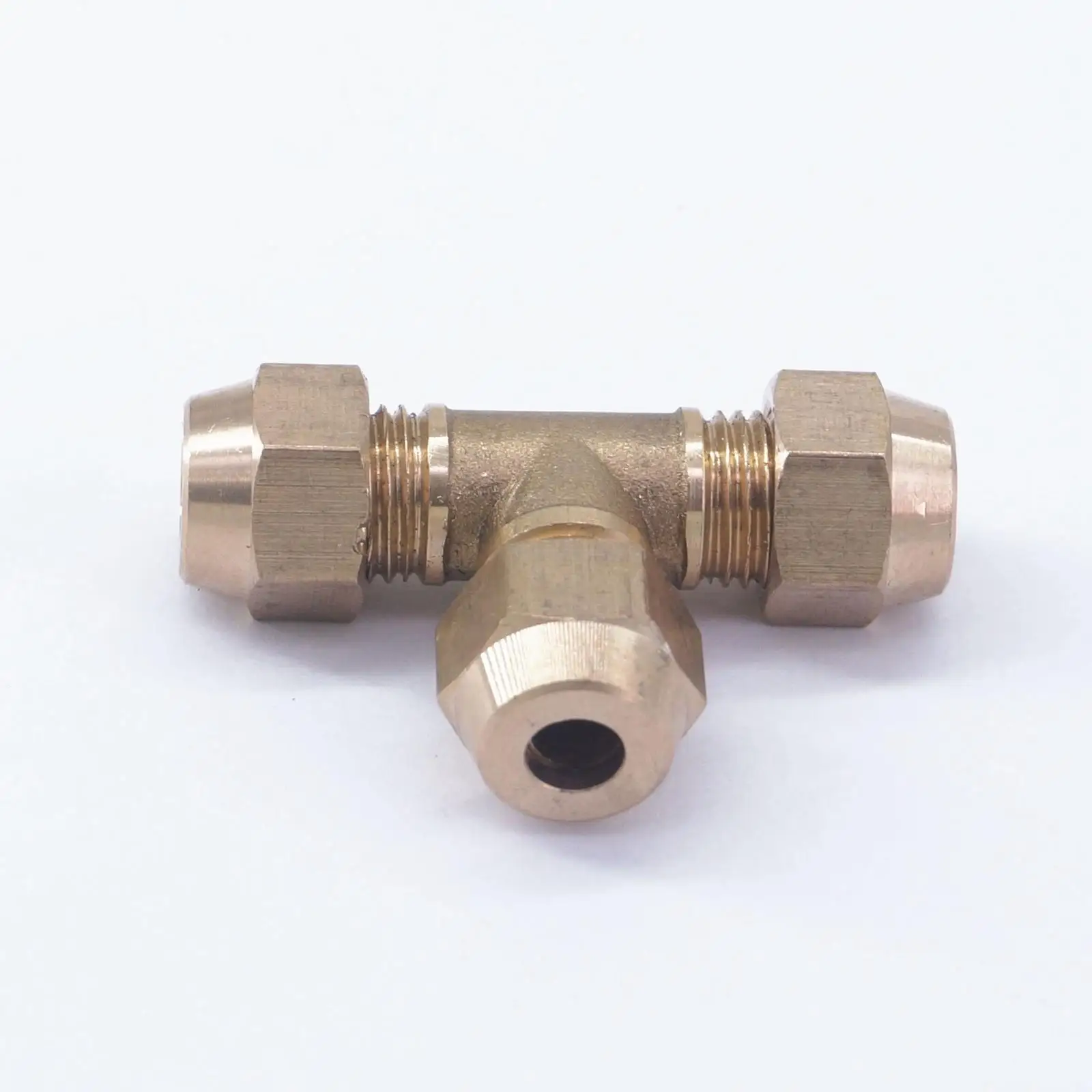 Flare Tube OD 6mm Tee Brass Flare Male Connector Tube Pneumatic Fitting with Short Flare Nut
Flare Tube OD 6mm Tee Brass Flare Male Connector Tube Pneumatic Fitting with Short Flare Nut