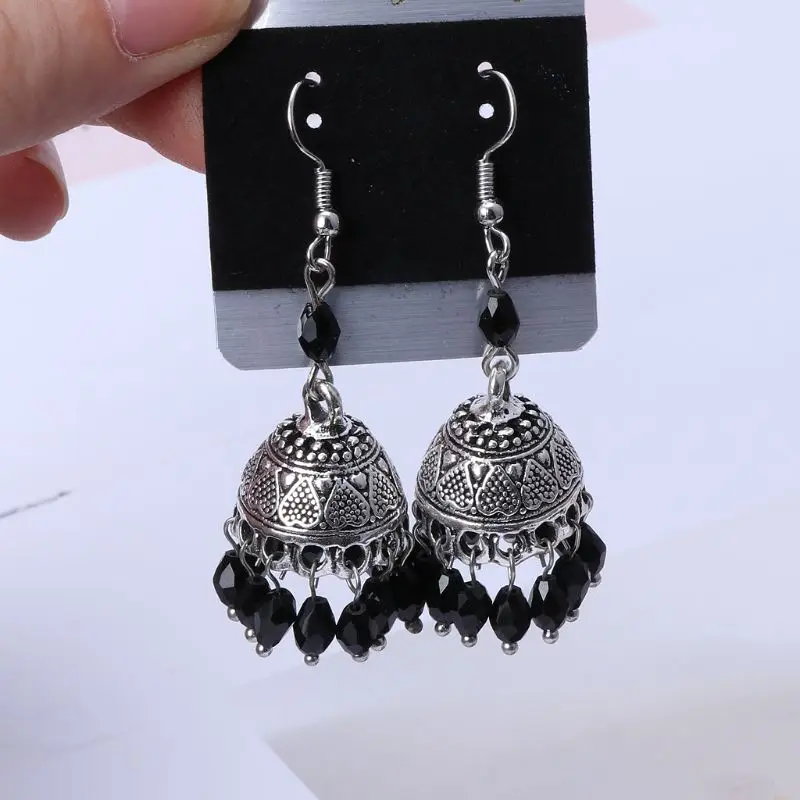 Retro Indian Bollywood Jhumka Jhumki Crystal Women Drop Earring Ethnic Gypsy Jewelry
Retro Indian Bollywood Jhumka Jhumki Crystal Women Drop Earring Ethnic Gypsy Jewelry