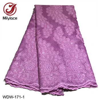 High Quality African Mesh Lace Fabric Laser Cut Embroidered Lace Farbc with Sequins for Party WDW-171
High Quality African Mesh Lace Fabric Laser Cut Embroidered Lace Farbc with Sequins for Party WDW-171