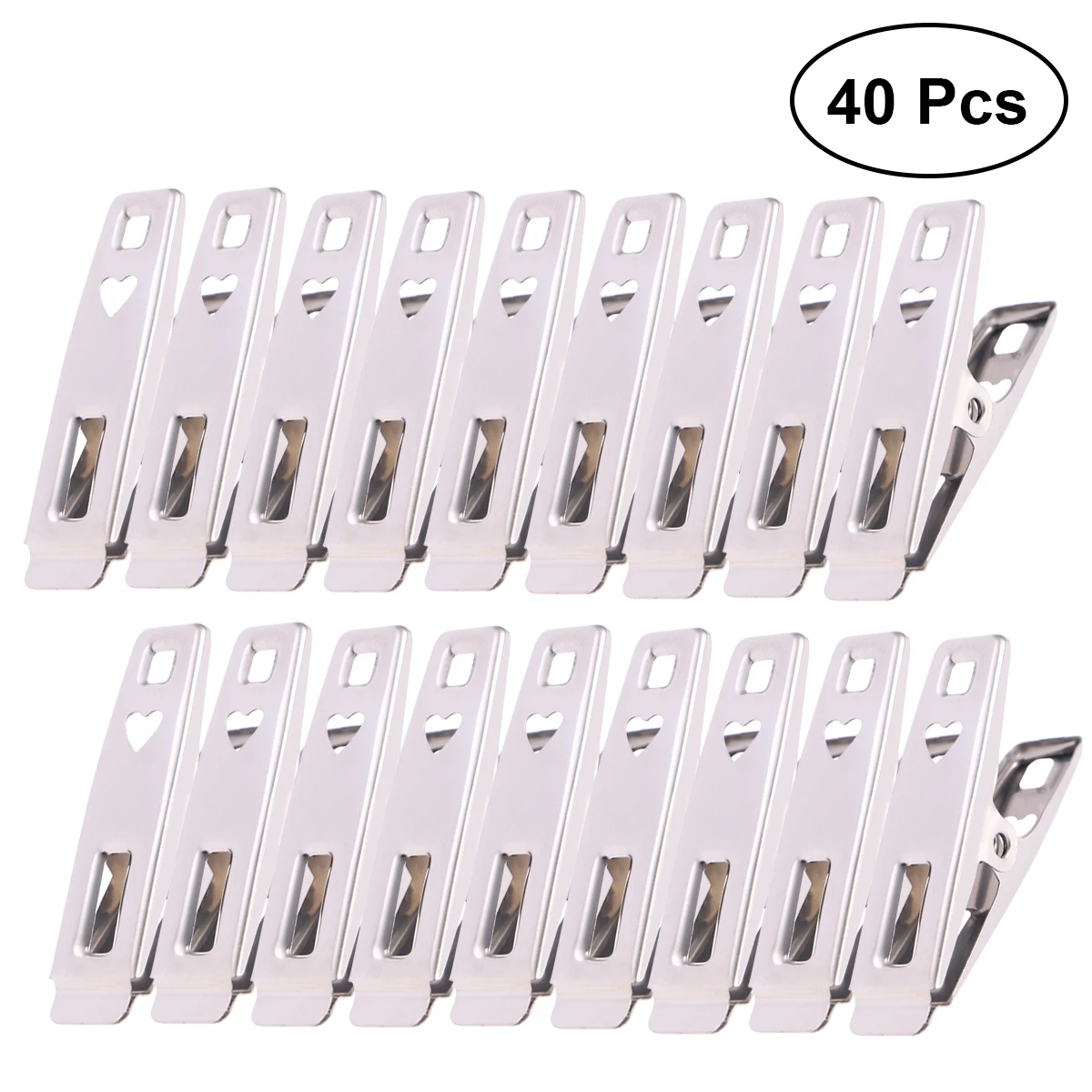 40pcs Stainless Steel Clothes Pegs Metal Clips Socks Clips Clothes Pins Multifunctional Clothing Clamps
40pcs Stainless Steel Clothes Pegs Metal Clips Socks Clips Clothes Pins Multifunctional Clothing Clamps