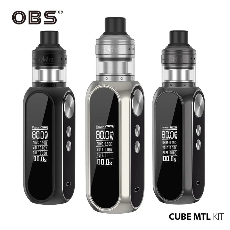 Electronic Cigarettes OBSCube With Engine MTL RTA Kit Build in 3000mah Battery 2ml Atomizer 80w Box Mod Vaporizer E-Cigarettes
Electronic Cigarettes OBSCube With Engine MTL RTA Kit Build in 3000mah Battery 2ml Atomizer 80w Box Mod Vaporizer E-Cigarettes