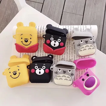 Soft Silicone Cute Cartoon Bears Winnie/Kumamon/Totoro/Strawberry Bear With Ears Airpods Protective Case Portable Perfect Fit
Soft Silicone Cute Cartoon Bears Winnie/Kumamon/Totoro/Strawberry Bear With Ears Airpods Protective Case Portable Perfect Fit