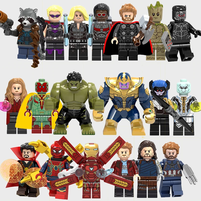 2019 single sale Marvel hero blocks super hero toys Compatible with lego1 Hulk iron man Thanos The Avengers 4 toys for children
2019 single sale Marvel hero blocks super hero toys Compatible with lego1 Hulk iron man Thanos The Avengers 4 toys for children