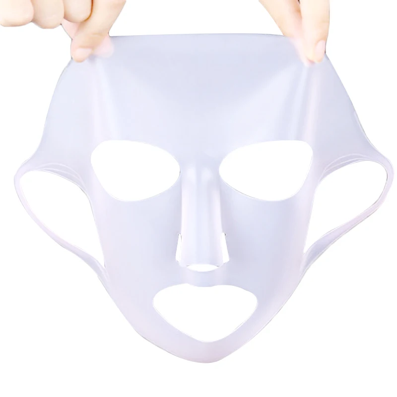 

2pcs Hydrating Mask Reusable Cover Silicone Face Mask Ear Fixed Prevent Essence Evaporating Anti-off Mask Sheet Masks Skin Care