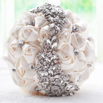 Doragrace Bridal Bouquet, Roses Flowers Crystal Pearl Wedding Bouquet, Bridesmaid Wedding Bouquet Ivory
Doragrace Bridal Bouquet, Roses Flowers Crystal Pearl Wedding Bouquet, Bridesmaid Wedding Bouquet Ivory