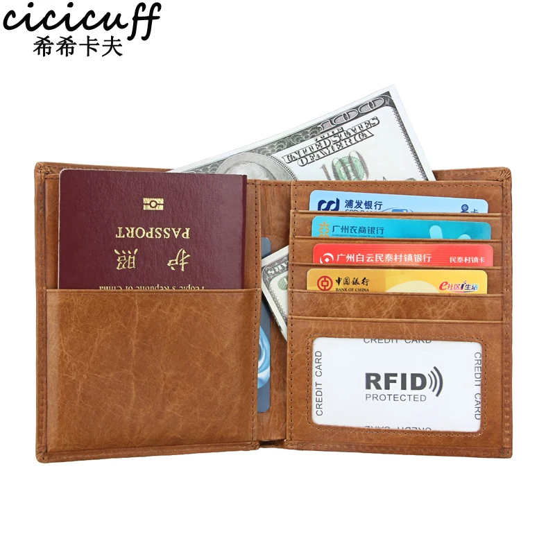 CICICUFF RFID Anti-Scanning Card Case Genuine Leather Card Cover for Passport/driver's License/Certificate File Holder Wallet
CICICUFF RFID Anti-Scanning Card Case Genuine Leather Card Cover for Passport/driver's License/Certificate File Holder Wallet