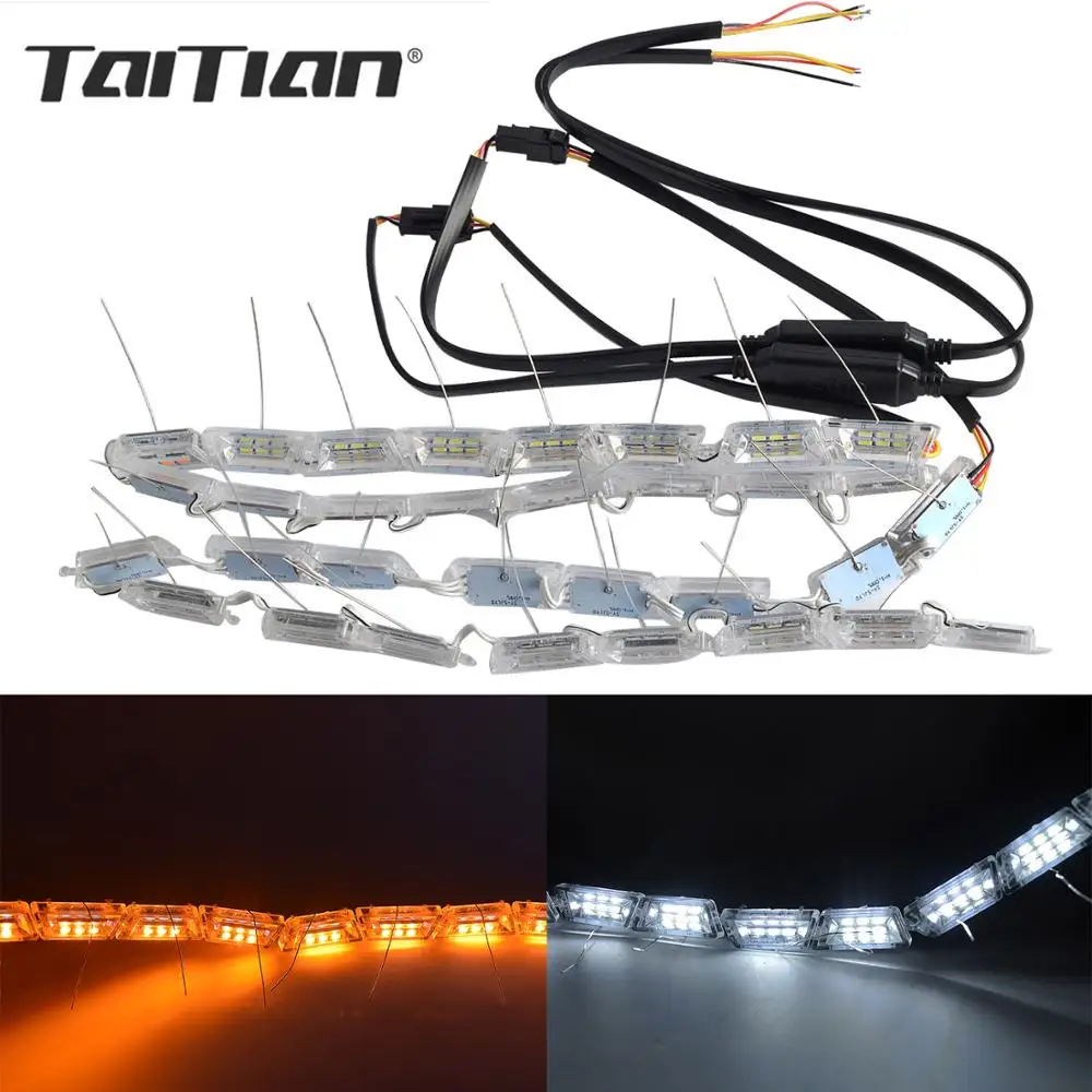 2Pcs dynamic turn signal strip light 12V flow yellow steady Crystal led lights for auto bar drl running daytime lights for Mazda
2Pcs dynamic turn signal strip light 12V flow yellow steady Crystal led lights for auto bar drl running daytime lights for Mazda