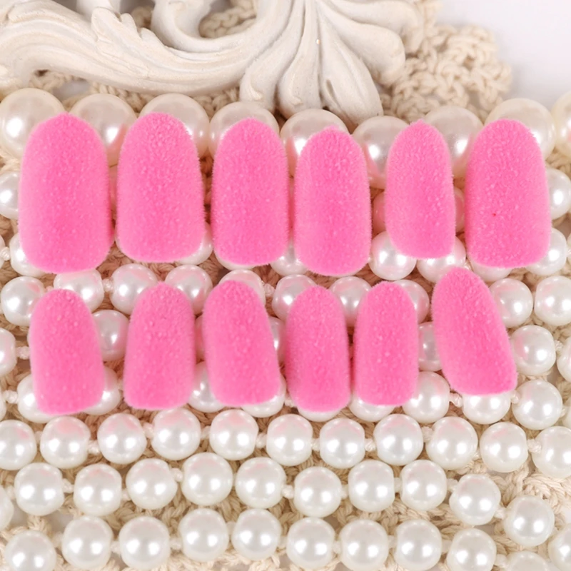 Velvet Flocking Powder Nail Art Tips Medium Round Pink False Nails Lady Nail Decoration Tips Z414
Velvet Flocking Powder Nail Art Tips Medium Round Pink False Nails Lady Nail Decoration Tips Z414