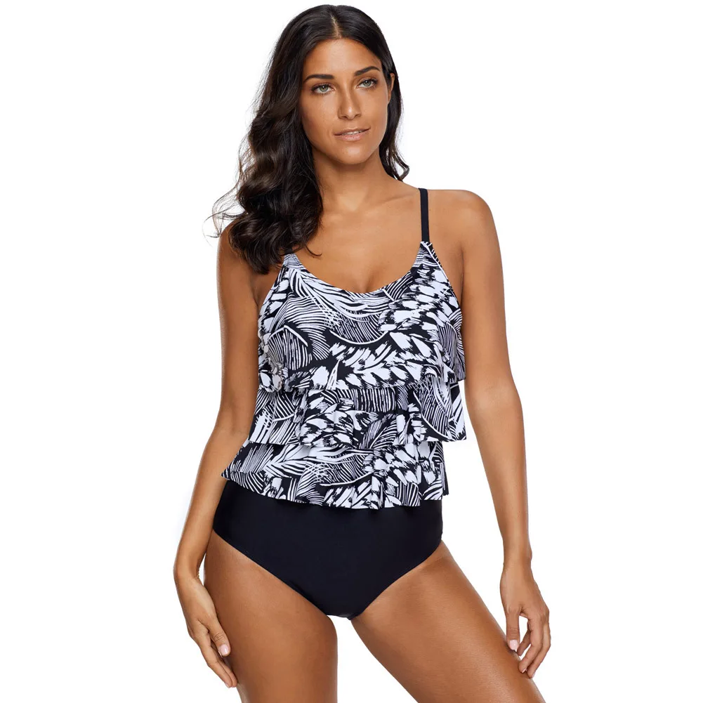 Monochrome Print Ruffle Front Monokini Maillot Swimsuit One-Piece Beach Swimwear Plus Size
Monochrome Print Ruffle Front Monokini Maillot Swimsuit One-Piece Beach Swimwear Plus Size