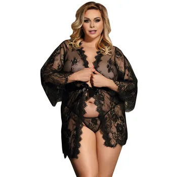 Plus Dessous Babydoll Long Sleeve Sexy Women's Lingerie Robe Transparent Pijamas Sexy Femininos Nighty Lace Robe Sexy RL80528P 
Plus Dessous Babydoll Long Sleeve Sexy Women's Lingerie Robe Transparent Pijamas Sexy Femininos Nighty Lace Robe Sexy RL80528P