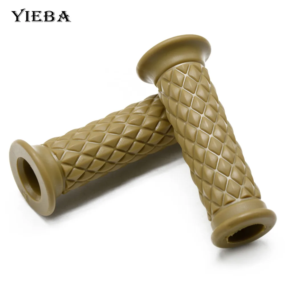 Universal 22mm 7/8 "Vintage black Rubber Handlebar Handlebar Handlebar Grips For Harley Touring Sportster Motorcycle