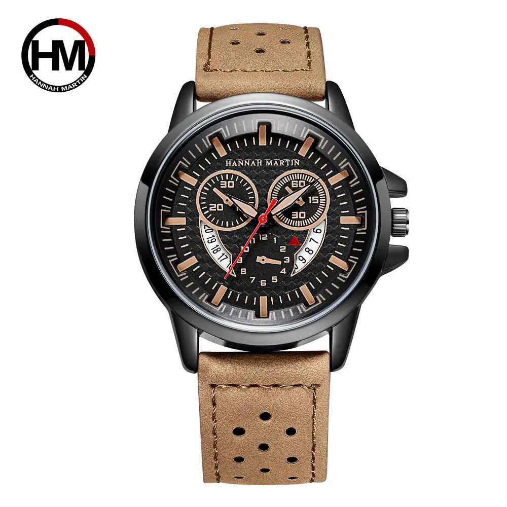 Mens Watches Luxury Brand Men Leather Sports Watches HM Men's Quartz Creative calendar Clock Waterproof Military Wrist Watch
Mens Watches Luxury Brand Men Leather Sports Watches HM Men's Quartz Creative calendar Clock Waterproof Military Wrist Watch