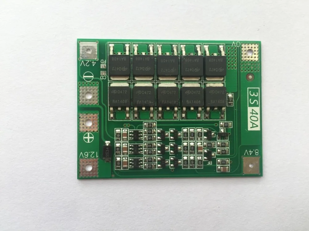 3S 40A Li-ion Lithium Battery Charger Protection Board PCB BMS For Drill Motor 11.1V 12.6V Lipo Cell Module
3S 40A Li-ion Lithium Battery Charger Protection Board PCB BMS For Drill Motor 11.1V 12.6V Lipo Cell Module