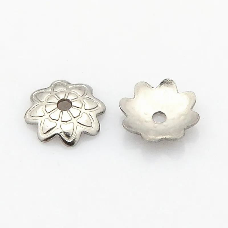 100pcs 7mm 304 Stainless Steel Flower Bead Caps End Caps Loose Spacer Beads for Jewelry Making DY Accessories Findings Hole: 1mm
100pcs 7mm 304 Stainless Steel Flower Bead Caps End Caps Loose Spacer Beads for Jewelry Making DY Accessories Findings Hole: 1mm