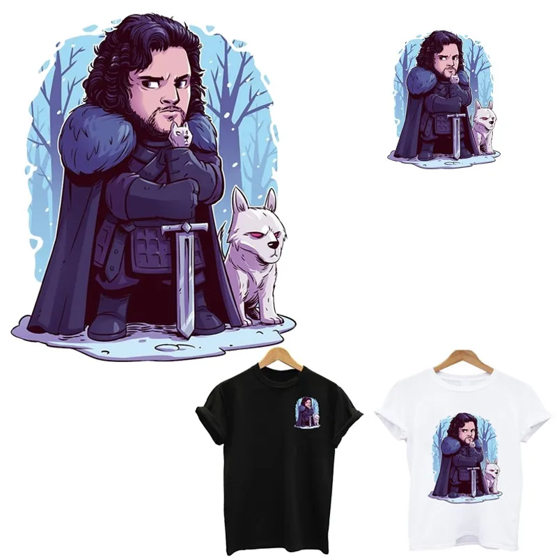 Game of Thrones Jon Snow patch stripes on clothes stickers application of one iron on patches ironing printing for clothing tops
Game of Thrones Jon Snow patch stripes on clothes stickers application of one iron on patches ironing printing for clothing tops
