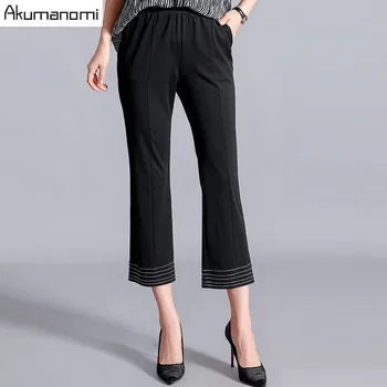 Women New Summer Flare Calf-Length Pants Casual Loose Elastic Waist Pocket Plus Size 5xl Pants Elasticated Trousers Un Pantalon
Women New Summer Flare Calf-Length Pants Casual Loose Elastic Waist Pocket Plus Size 5xl Pants Elasticated Trousers Un Pantalon
