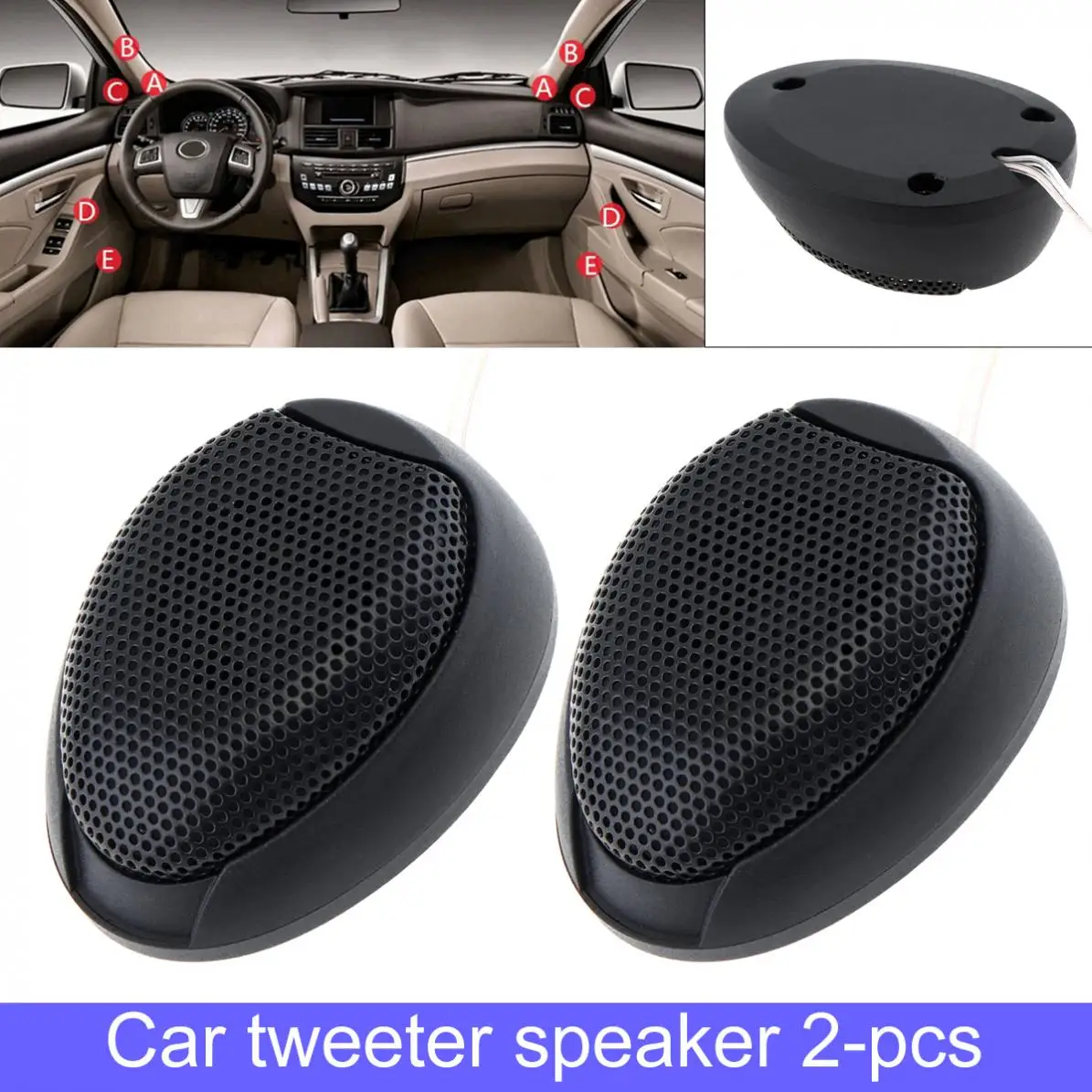 2pcs Universal 12V 1000W Metal + Plastic High Efficiency Mini Car Dome Tweeter Speakers for Car Audio System
2pcs Universal 12V 1000W Metal + Plastic High Efficiency Mini Car Dome Tweeter Speakers for Car Audio System