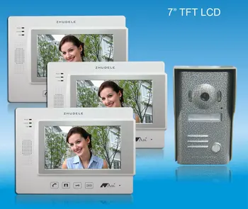 ZHUDELE Top quality 4-wired intercom system doorbel7"luxury color video door phone , CCD camera,nightvision&water proof (1 in 3)
ZHUDELE Top quality 4-wired intercom system doorbel7"luxury color video door phone , CCD camera,nightvision&water proof (1 in 3)