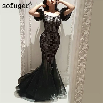 Black Mermaid Scoop Evening Dresses Lace Long Party Dress Robe De Soiree Tulle Arabic Muslim Special Occasion
Black Mermaid Scoop Evening Dresses Lace Long Party Dress Robe De Soiree Tulle Arabic Muslim Special Occasion