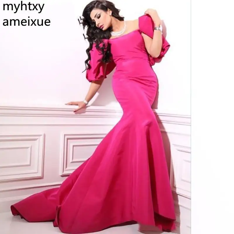 2019 New Sexy Middle East Dress Evening Dresses Capped Sleeve Fuchsia Bow Prom Dress Elegant Vintage Plus Size Evening Dress
2019 New Sexy Middle East Dress Evening Dresses Capped Sleeve Fuchsia Bow Prom Dress Elegant Vintage Plus Size Evening Dress