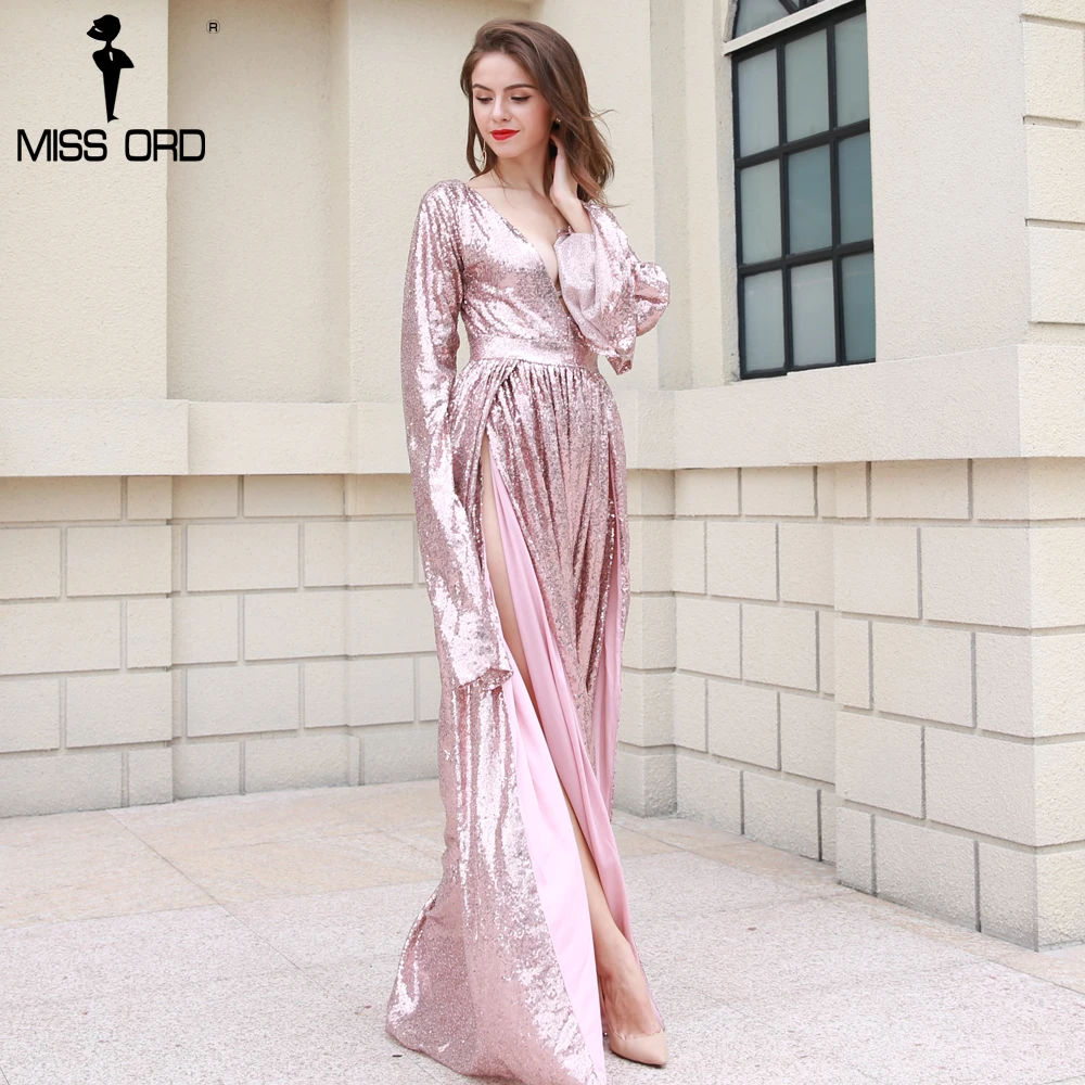 Missord 2019 Sexy New summer style female party dress Deep-V sequin long sleeve two split maxi dress FT8394-2
Missord 2019 Sexy New summer style female party dress Deep-V sequin long sleeve two split maxi dress FT8394-2