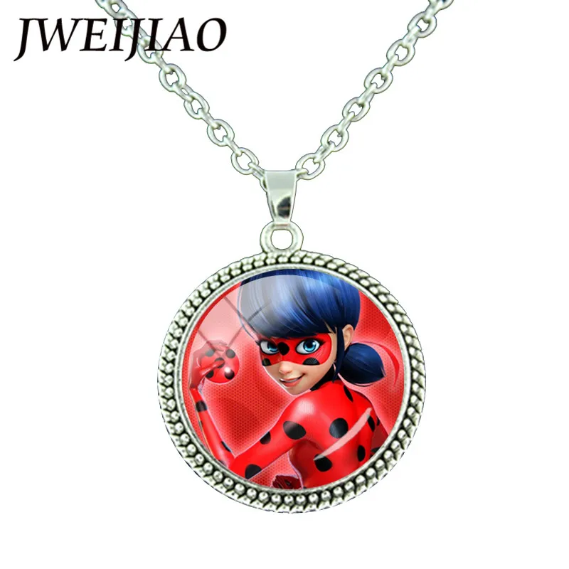JWEIJIAO Fashion Ladybugs Glass Gems Pendant Necklace Silver Color Round Charms Lady Bug Girl and Black Cat Necklace LB54
JWEIJIAO Fashion Ladybugs Glass Gems Pendant Necklace Silver Color Round Charms Lady Bug Girl and Black Cat Necklace LB54