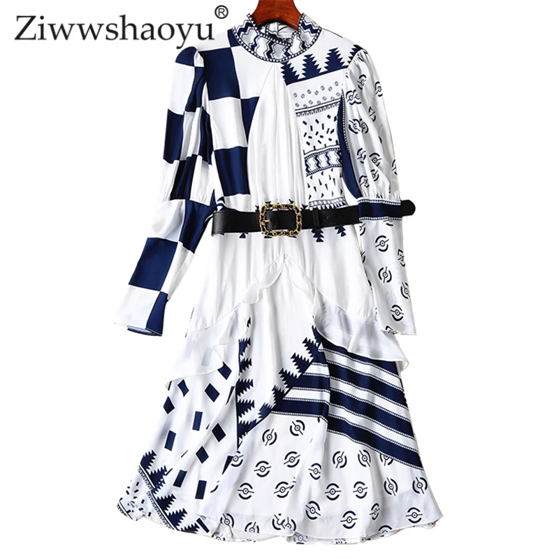 Ziwwshaoyu Elegant Big pendulum dresses Stand Sashes Bow Geometric temperament Slim dress Spring and summer runway new women
Ziwwshaoyu Elegant Big pendulum dresses Stand Sashes Bow Geometric temperament Slim dress Spring and summer runway new women