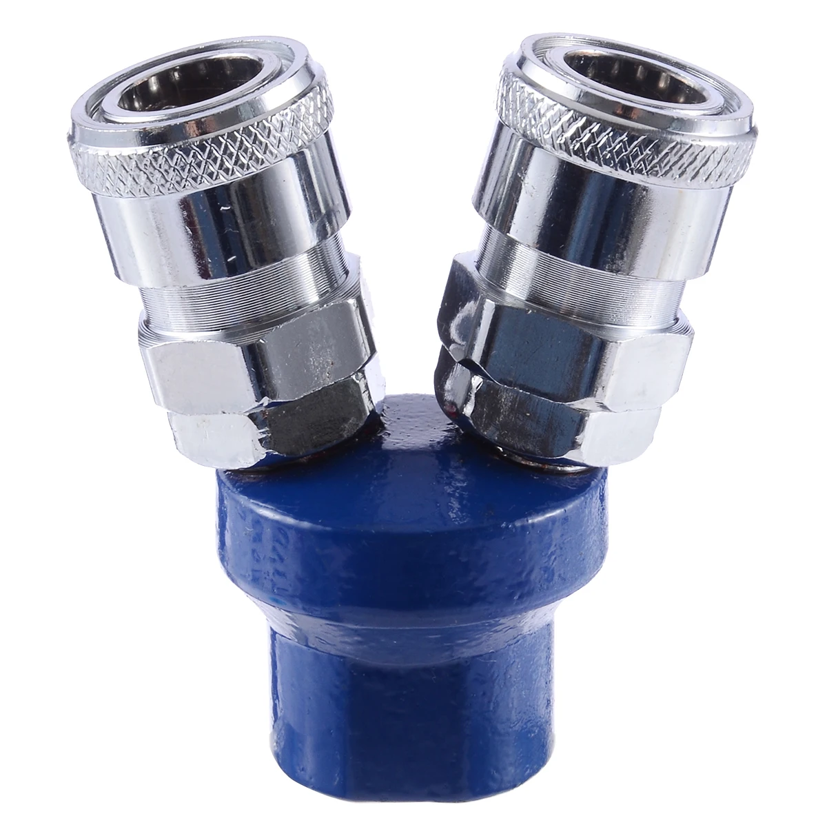 High Strength 2 Way Quick Connector C-type 0.90" Air Compressor Manifold Multi Hose Coupler Fitting Pneumatic Parts