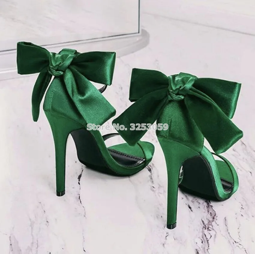 ALMUDENA Sweet Style Silk Butterfly Sandals Thin High Heel Green Pink Satin Cloth Fabric Bowtie Dress Shoes Butterfly-knot Heels
ALMUDENA Sweet Style Silk Butterfly Sandals Thin High Heel Green Pink Satin Cloth Fabric Bowtie Dress Shoes Butterfly-knot Heels