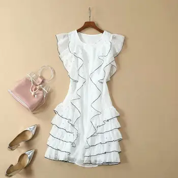 New clothes for women in Europe and America for the summer of 2019 Flounce polka dot print Fashionable white dress
New clothes for women in Europe and America for the summer of 2019 Flounce polka dot print Fashionable white dress