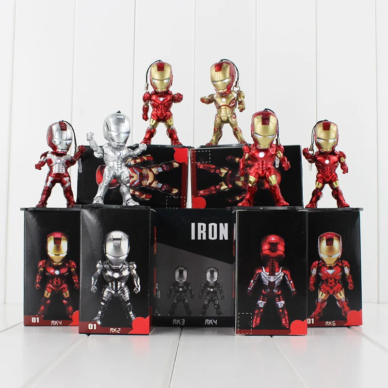6pcs/lot 9cm Iron Man 3 MK42 Egg Attack PVC Action Figure Collection Model Toys with LED Light
6pcs/lot 9cm Iron Man 3 MK42 Egg Attack PVC Action Figure Collection Model Toys with LED Light