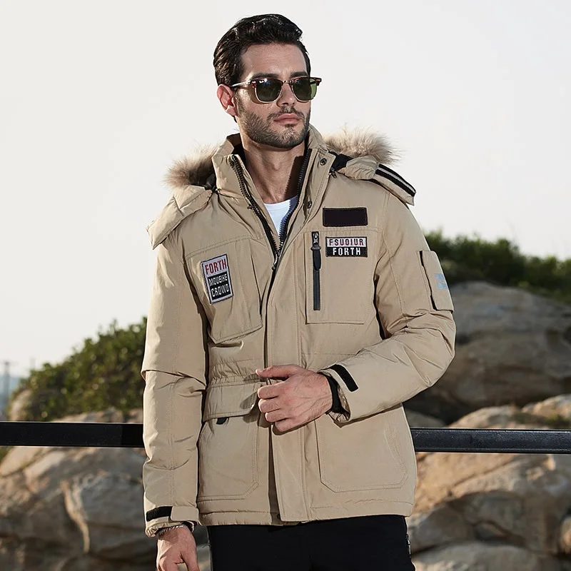New Brand Winter Down Jacket Men Fashion Hooded Fur Collar Thick Warm Outwear Men Windbreaker Big Size White Duck Down Coat
New Brand Winter Down Jacket Men Fashion Hooded Fur Collar Thick Warm Outwear Men Windbreaker Big Size White Duck Down Coat