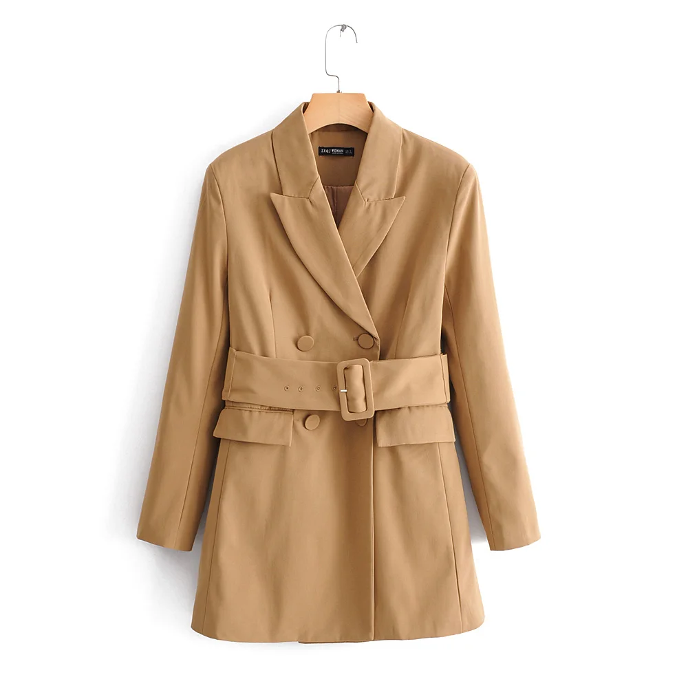 2019 Women Casual Blazer Temperament Fashion Belt Design Solid Color Double Breasted Outwear Autumn New Wild Trend Coat
2019 Women Casual Blazer Temperament Fashion Belt Design Solid Color Double Breasted Outwear Autumn New Wild Trend Coat