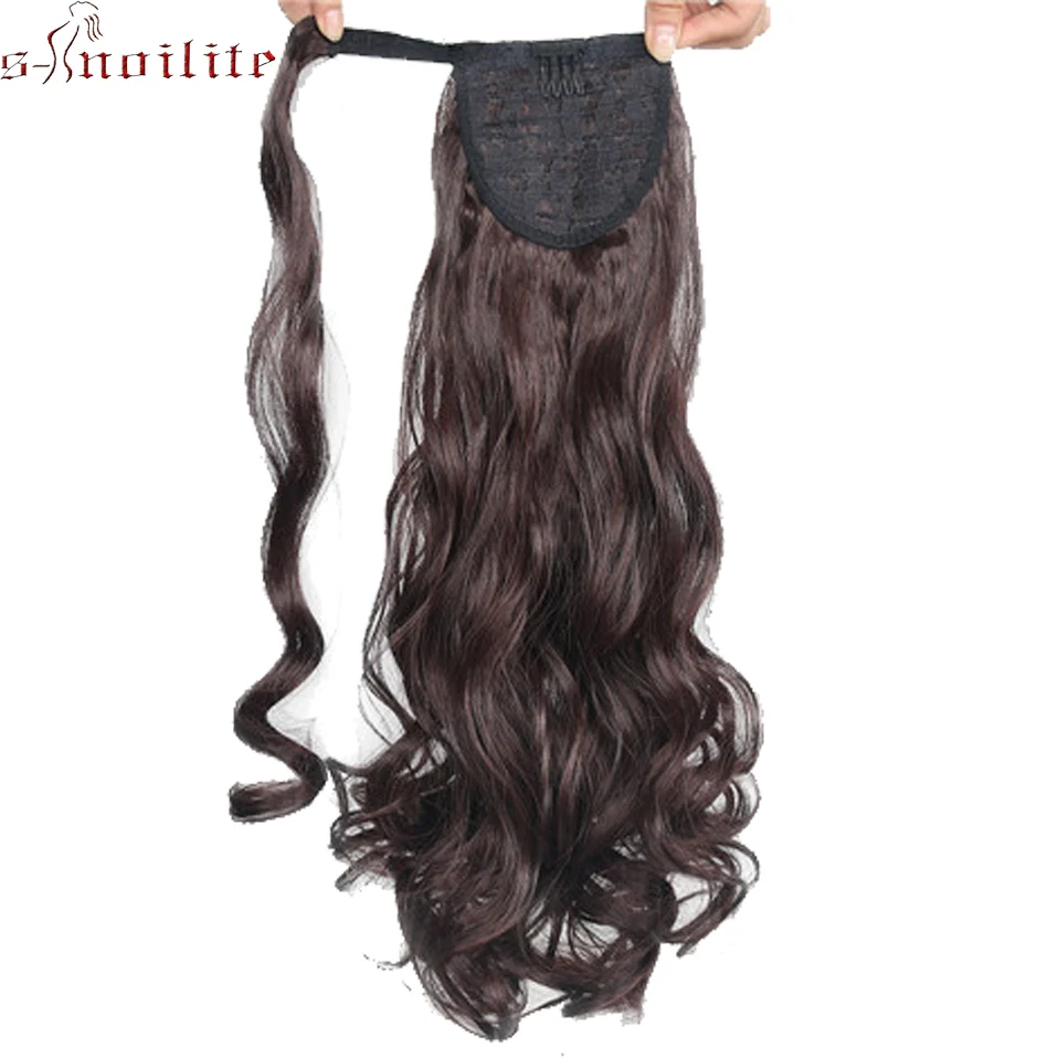 S-noilite 17" Wavy Curly Drawstring Ponytail Clip In False Hair Extension Women Synthetic Hairpiece With Hairpins Fake Hair
S-noilite 17" Wavy Curly Drawstring Ponytail Clip In False Hair Extension Women Synthetic Hairpiece With Hairpins Fake Hair