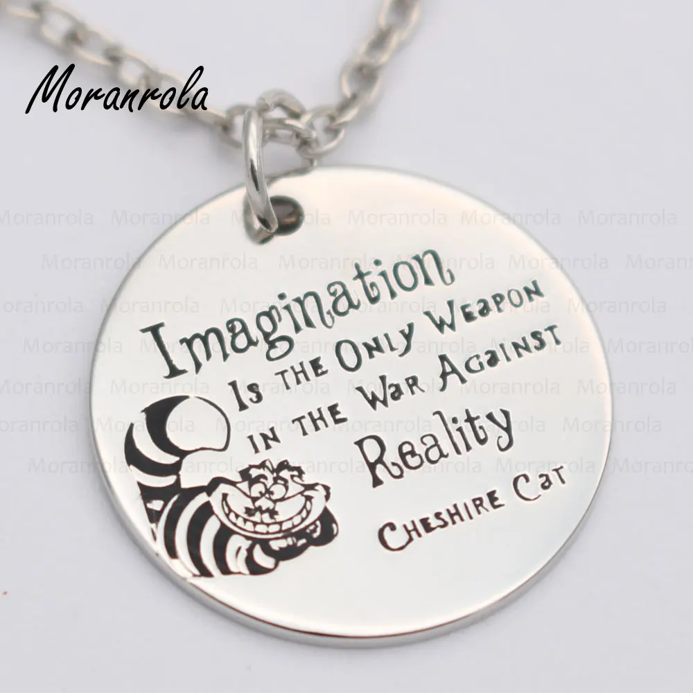 New arried "Imagination is the only weapon "Copper necklace Keychain,charm Cheshire Cat jewelry Hand-Stamped Jewelry gift
New arried "Imagination is the only weapon "Copper necklace Keychain,charm Cheshire Cat jewelry Hand-Stamped Jewelry gift